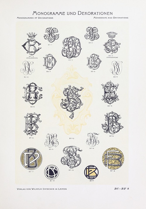 Monogrammes und Dekorationen Pl.008