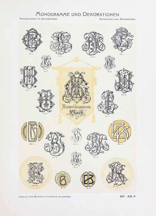 Monogrammes und Dekorationen Pl.009