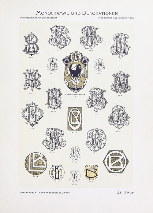 Monogrammes und Dekorationen Pl.010