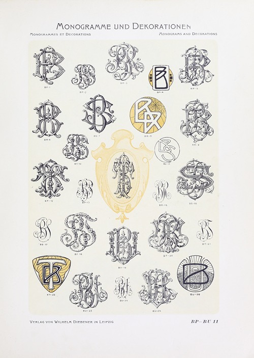 Monogrammes und Dekorationen Pl.011