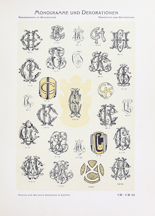 Monogrammes und Dekorationen Pl.014