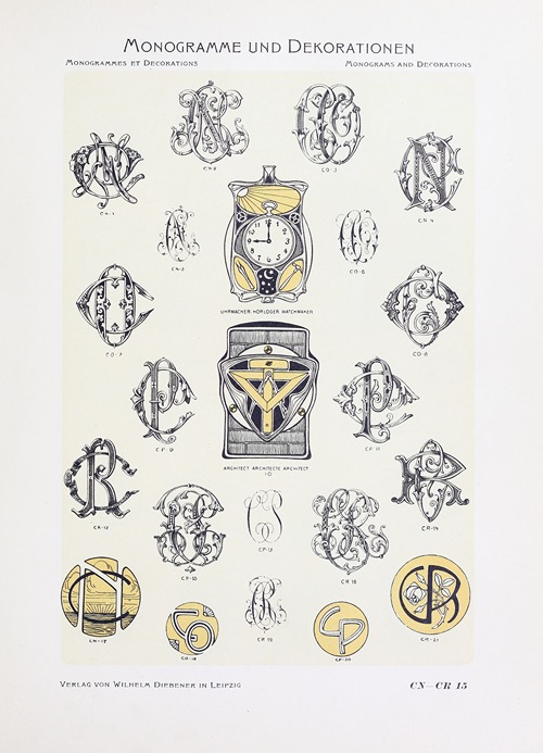 Monogrammes und Dekorationen Pl.015