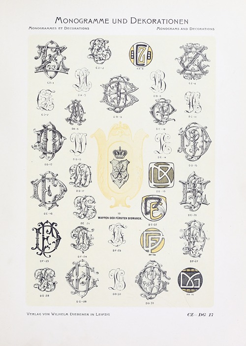 Monogrammes und Dekorationen Pl.017