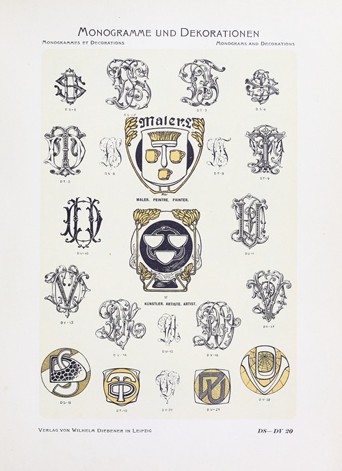 Monogrammes und Dekorationen Pl.020