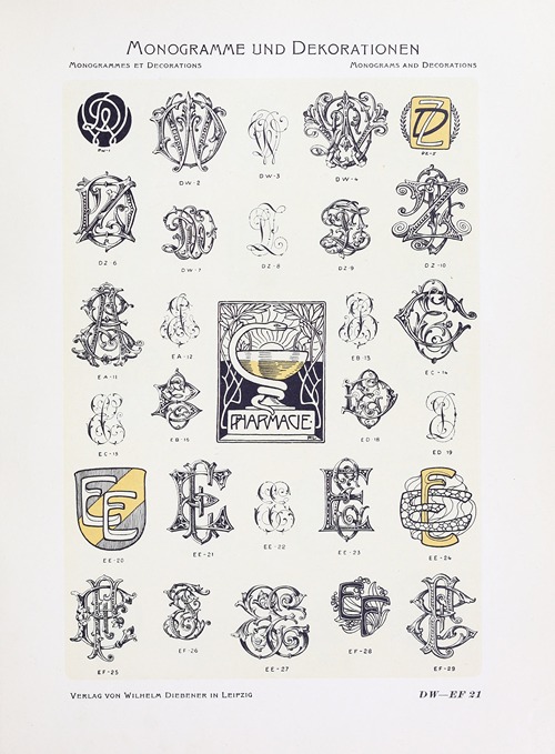Monogrammes und Dekorationen Pl.021