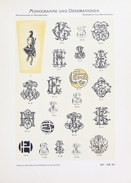 Monogrammes und Dekorationen Pl.022