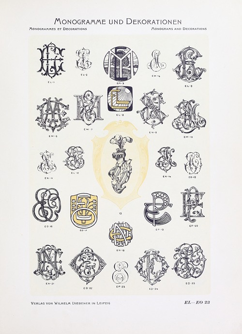 Monogrammes und Dekorationen Pl.023