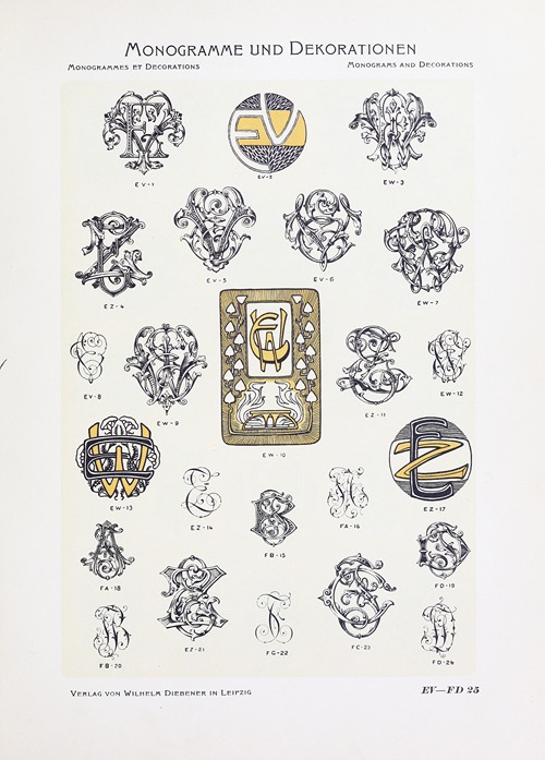 Monogrammes und Dekorationen Pl.025