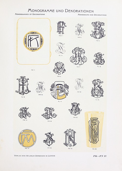 Monogrammes und Dekorationen Pl.027