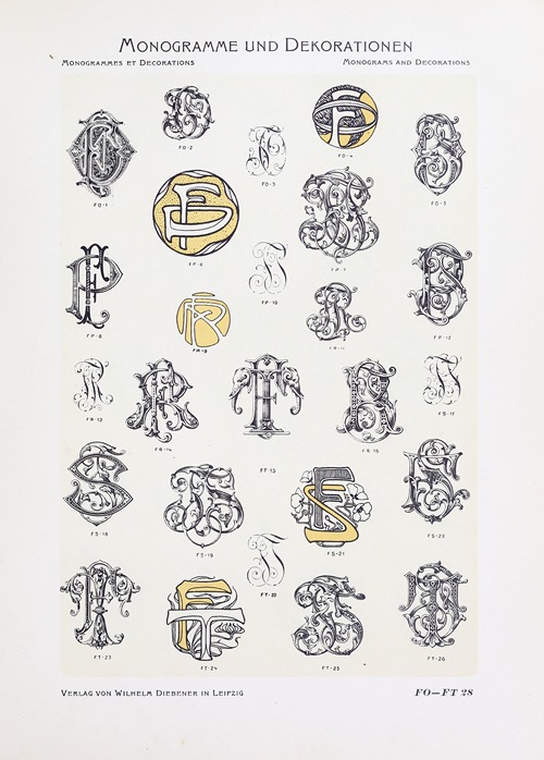 Monogrammes und Dekorationen Pl.028