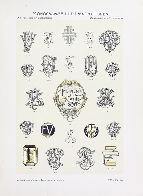 Monogrammes und Dekorationen Pl.029