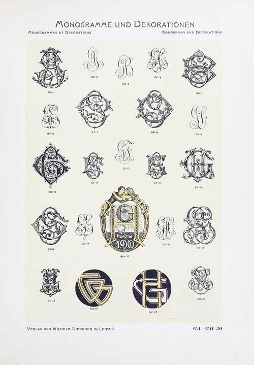 Monogrammes und Dekorationen Pl.030