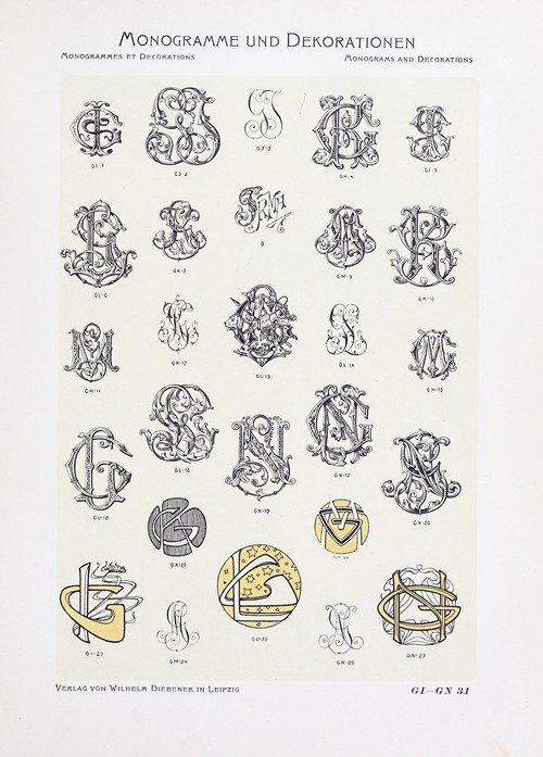 Monogrammes und Dekorationen Pl.031
