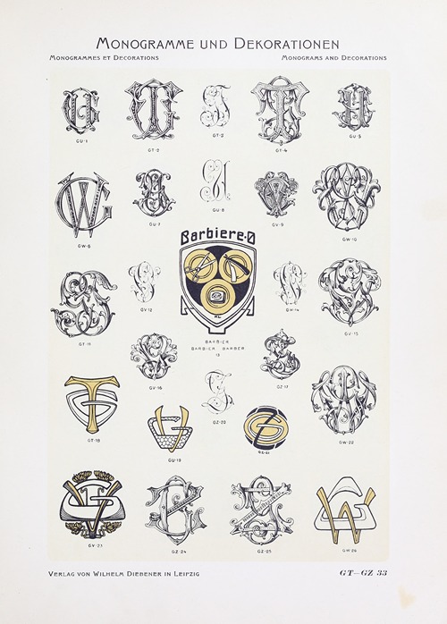 Monogrammes und Dekorationen Pl.033