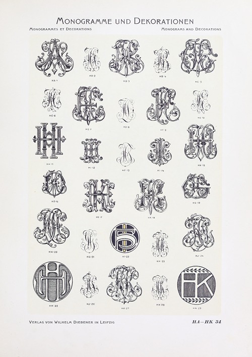 Monogrammes und Dekorationen Pl.034