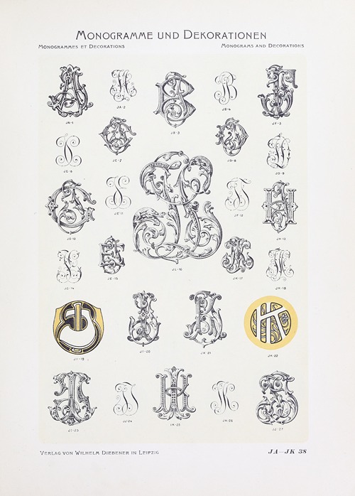 Monogrammes und Dekorationen Pl.038