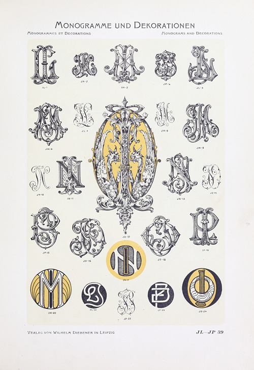 Monogrammes und Dekorationen Pl.039