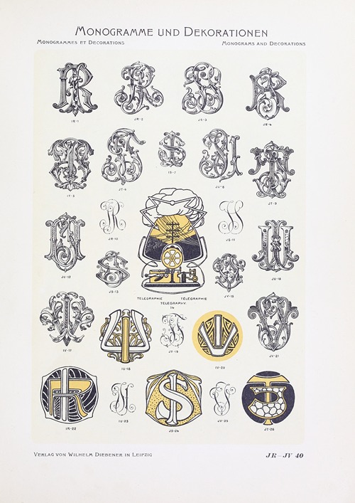 Monogrammes und Dekorationen Pl.040