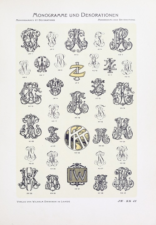 Monogrammes und Dekorationen Pl.041