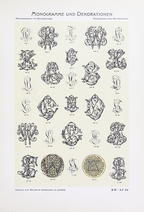 Monogrammes und Dekorationen Pl.044