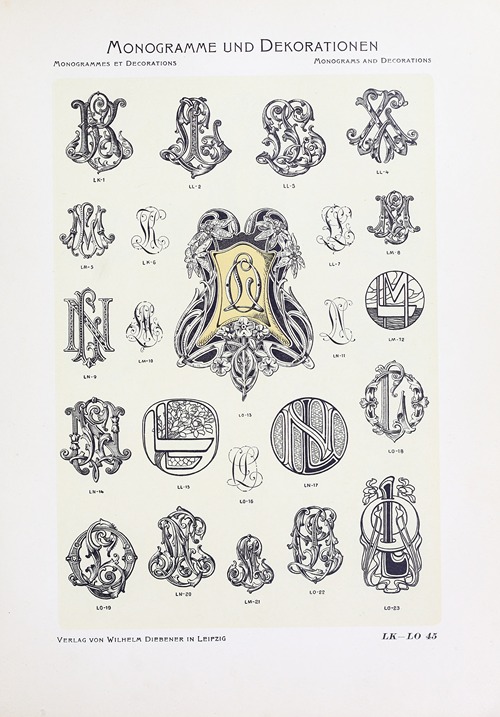 Monogrammes und Dekorationen Pl.045