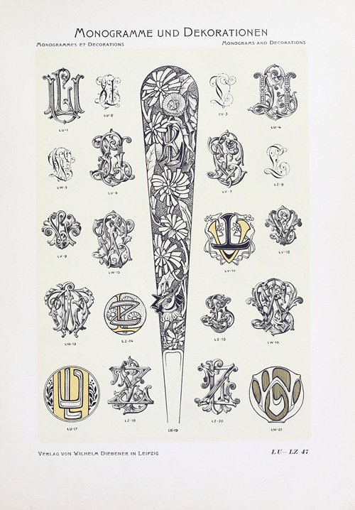 Monogrammes und Dekorationen Pl.047