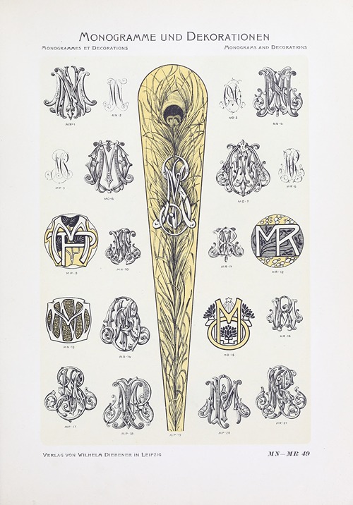 Monogrammes und Dekorationen Pl.049