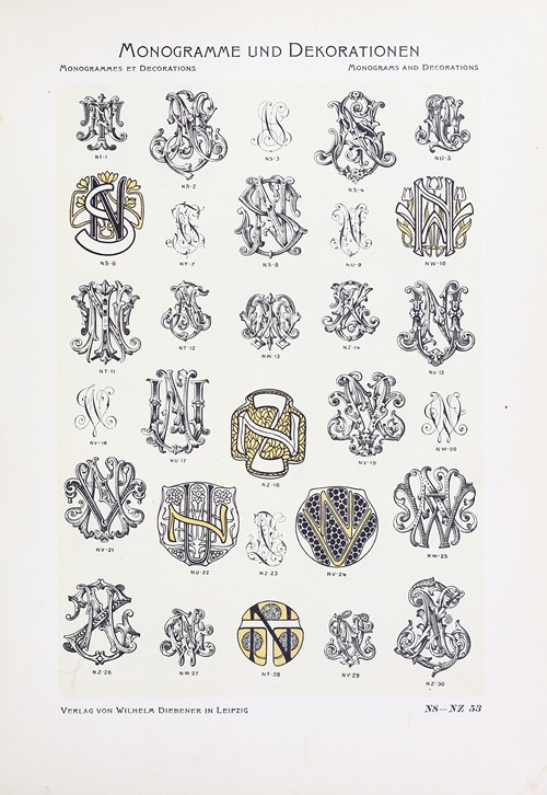 Monogrammes und Dekorationen Pl.053