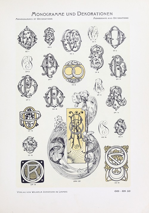 Monogrammes und Dekorationen Pl.055