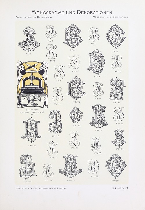 Monogrammes und Dekorationen Pl.057