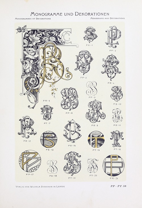 Monogrammes und Dekorationen Pl.058