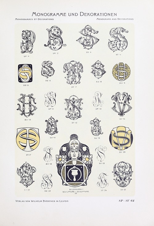 Monogrammes und Dekorationen Pl.064