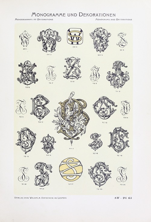 Monogrammes und Dekorationen Pl.065