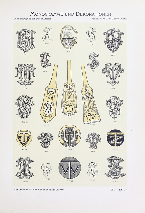 Monogrammes und Dekorationen Pl.067