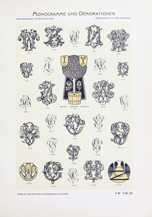 Monogrammes und Dekorationen Pl.070