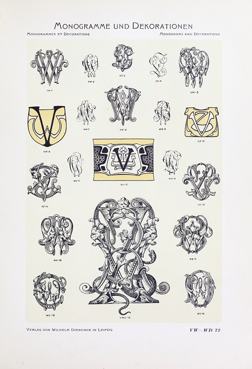 Monogrammes und Dekorationen Pl.072