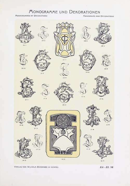 Monogrammes und Dekorationen Pl.076