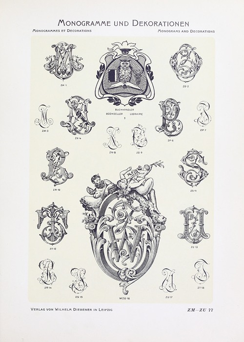 Monogrammes und Dekorationen Pl.077