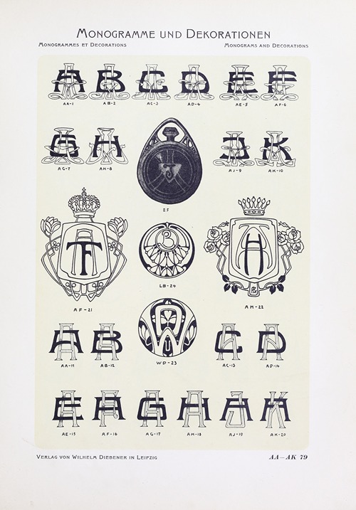 Monogrammes und Dekorationen Pl.079