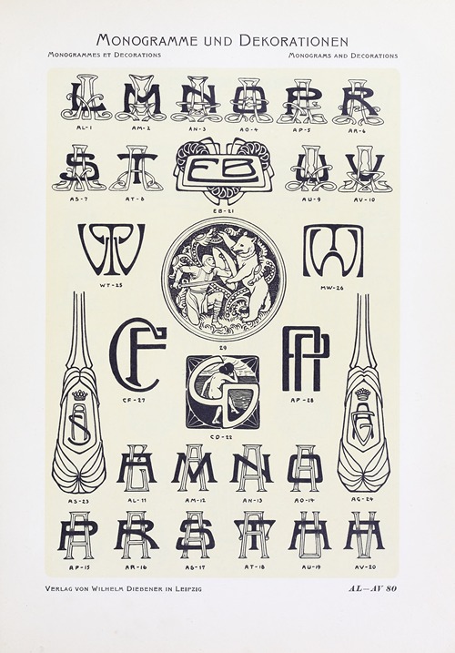 Monogrammes und Dekorationen Pl.080
