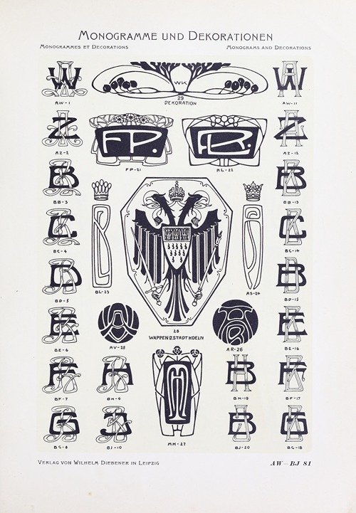 Monogrammes und Dekorationen Pl.081