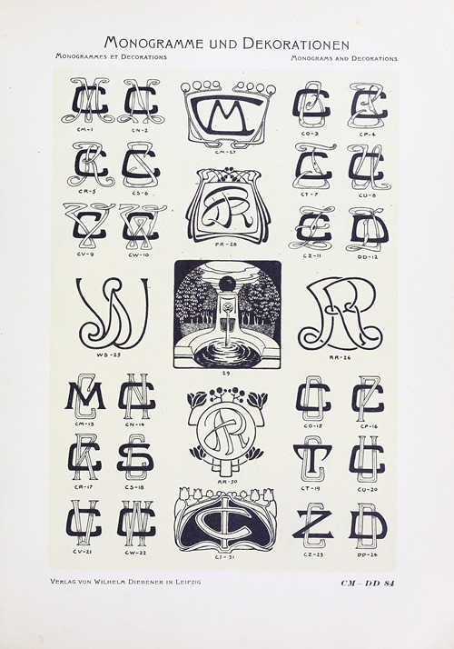 Monogrammes und Dekorationen Pl.084
