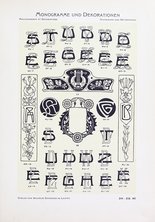 Monogrammes und Dekorationen Pl.086
