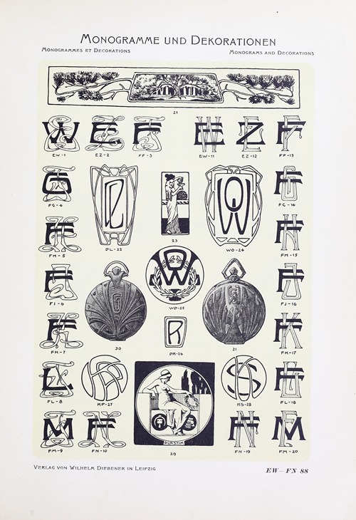 Monogrammes und Dekorationen Pl.088