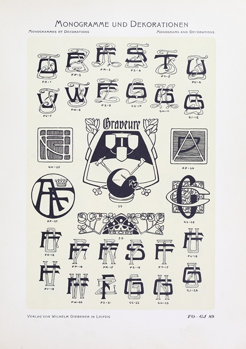 Monogrammes und Dekorationen Pl.089