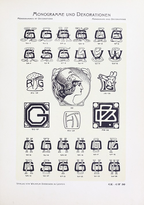 Monogrammes und Dekorationen Pl.090