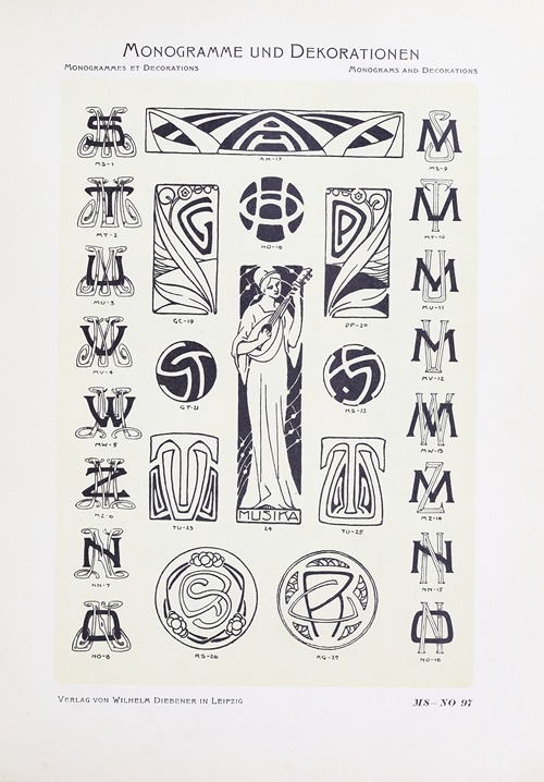 Monogrammes und Dekorationen Pl.097