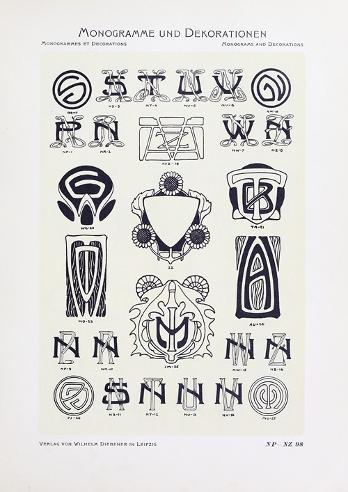 Monogrammes und Dekorationen Pl.098