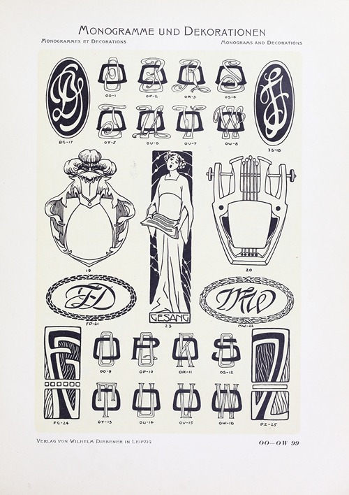 Monogrammes und Dekorationen Pl.099