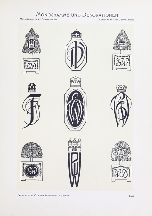 Monogrammes und Dekorationen Pl.105